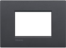 Рамка прямоугольная Legrand BTicino LivingLight 3 мод антрацит  картинка